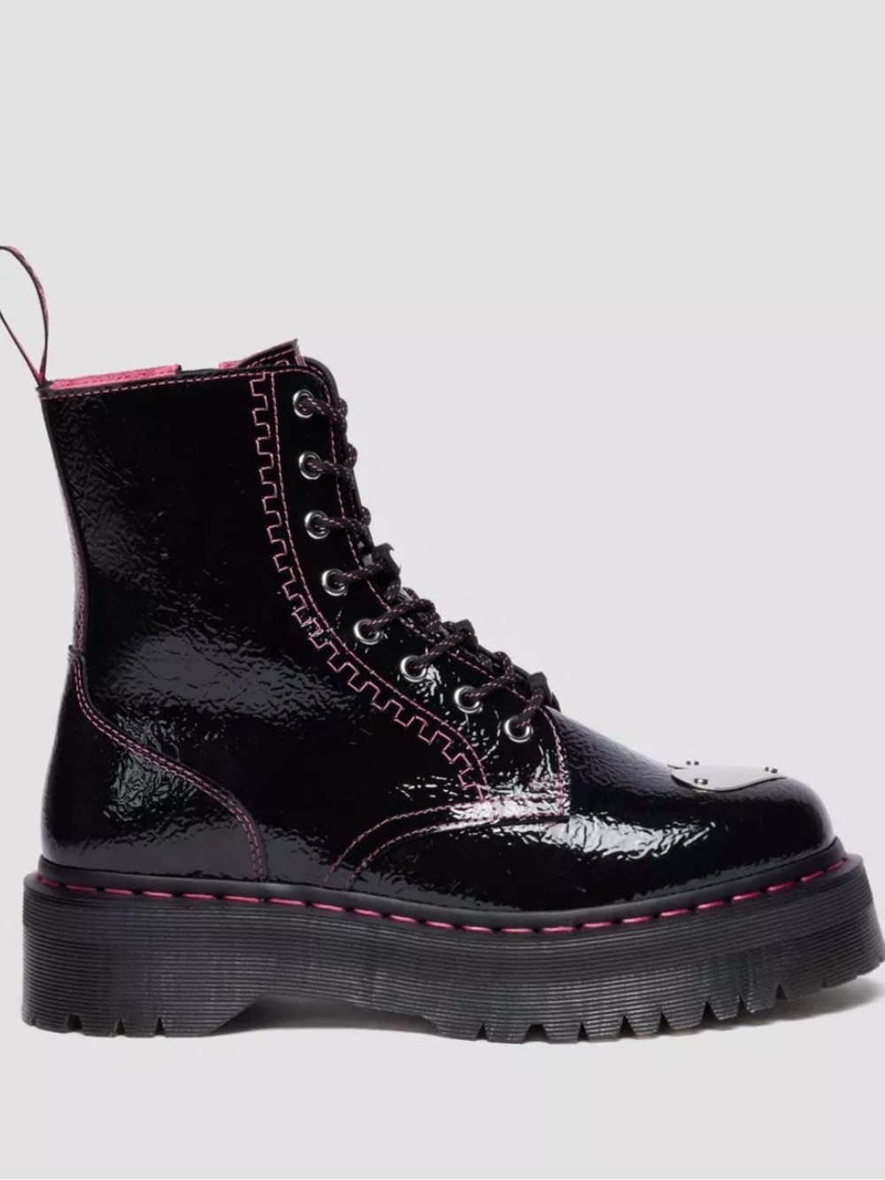 DR. MARTENS JADON BLACK LEATHER BOOTS, LADIES SZ 8, NEW $220. - Picture 4 of 16